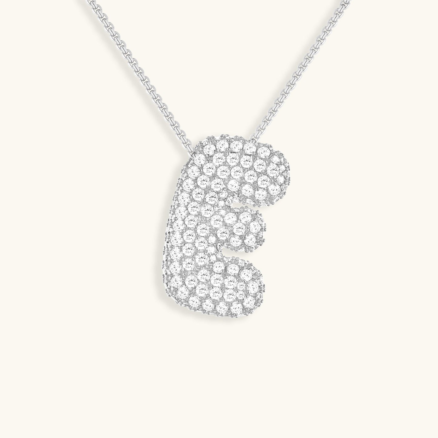 Diamentowy naszyjnik z inicjałem Bubble