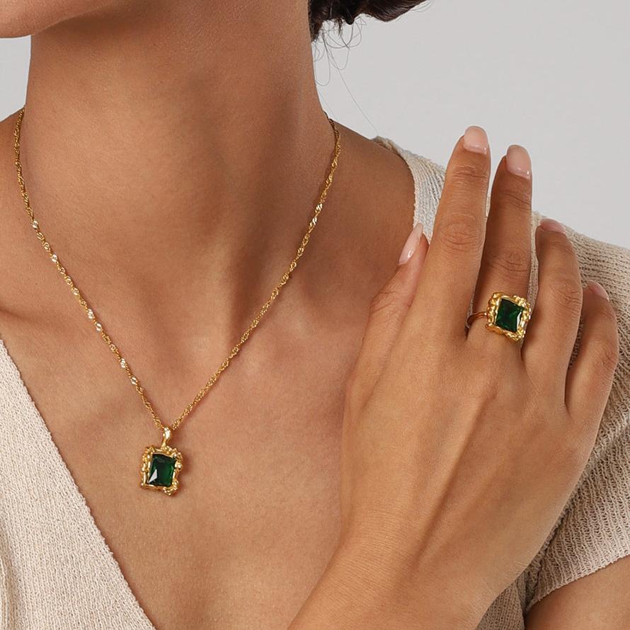 Pierścionek Priscilla Emerald Ring