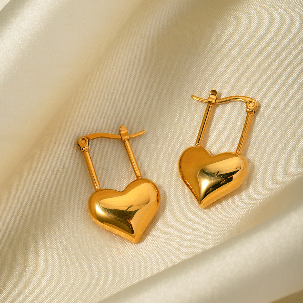 Kolczyki serca złote 18k elegancki styl