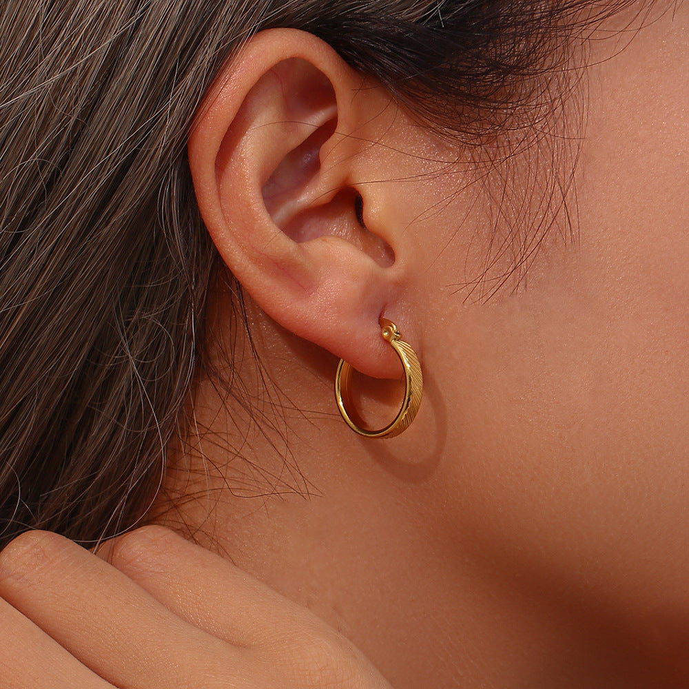 Kolczyki obręcze złote 18k eleganckie Eleanor