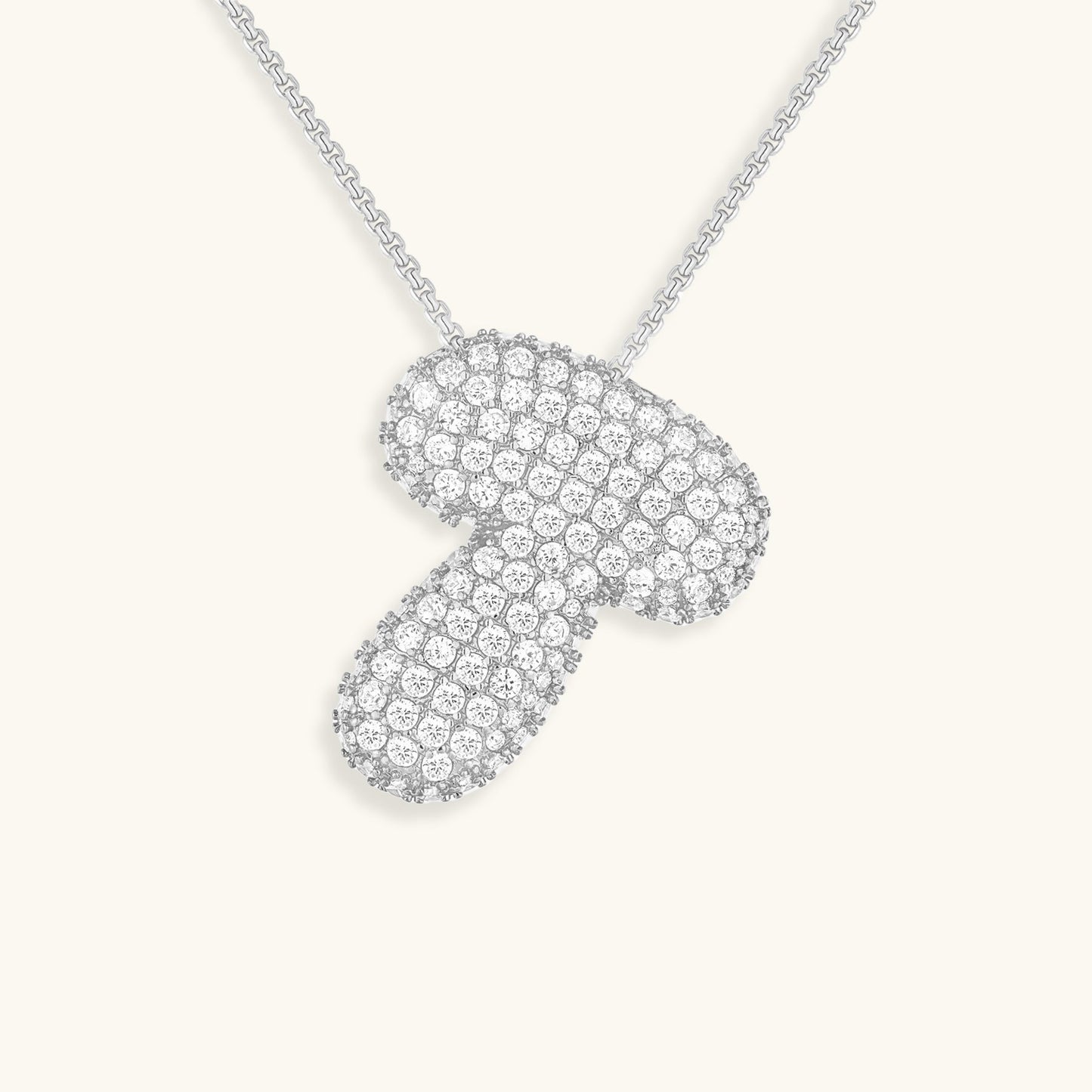 Diamentowy naszyjnik z inicjałem Bubble