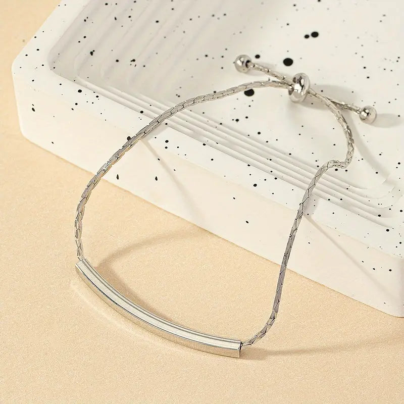 Elegancka Regulowana Bransoletka Pozłacana 14K – Minimalistyczna Klasyka