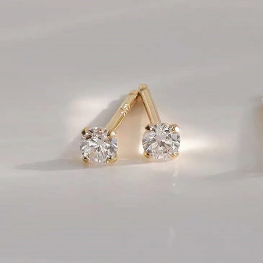 Małe złote kolczyki zatyczki Zeke