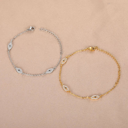 Bransoletka Oko Złego z diamentami