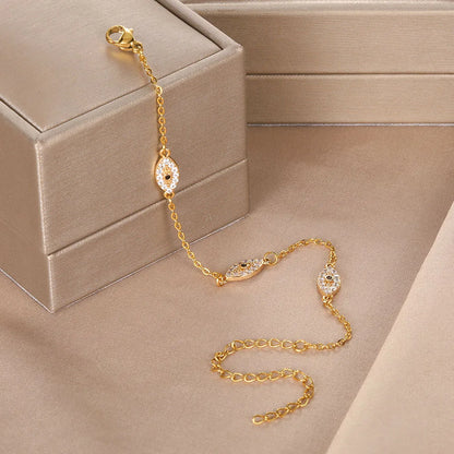 Bransoletka Oko Złego z diamentami