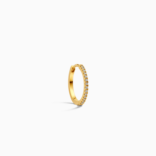 Pojedynczy diament Huggie (15 mm)