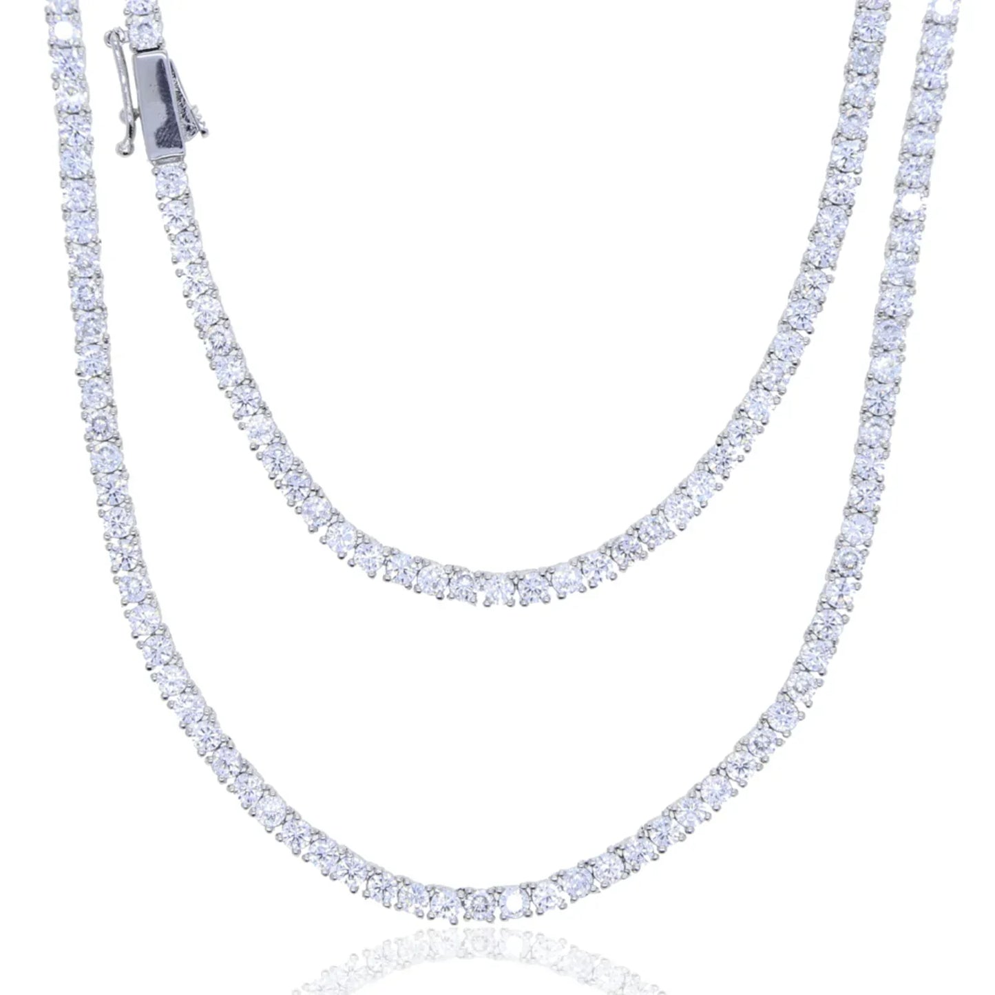 Naszyjnik z łańcuszkiem tenisowym