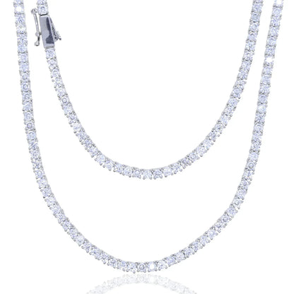 Naszyjnik z łańcuszkiem tenisowym