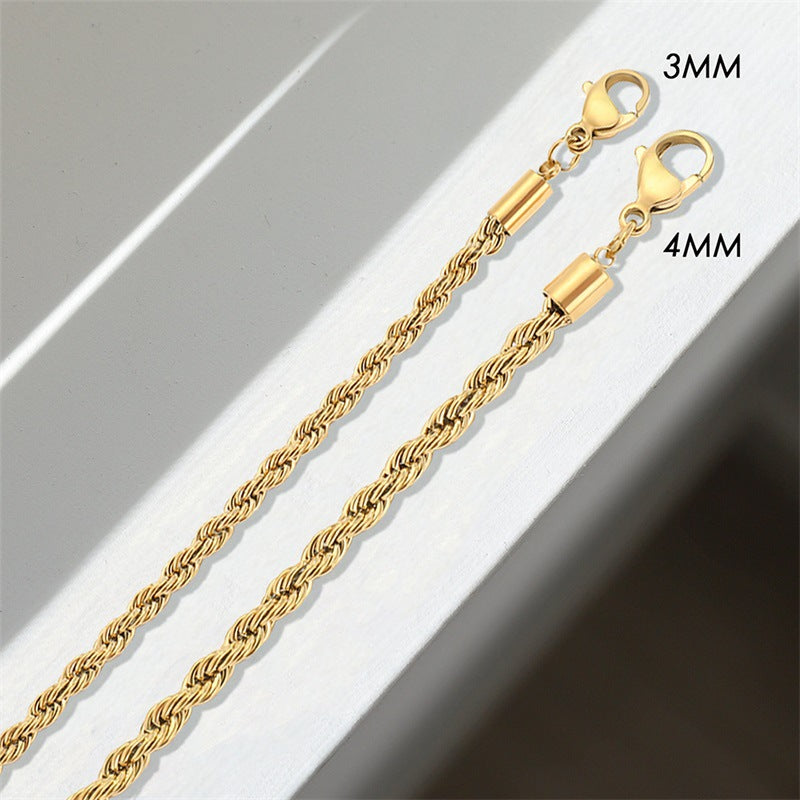 Złota bransoletka Gigi Rope Chain