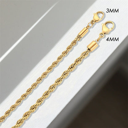 Złota bransoletka Gigi Rope Chain