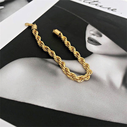 Złota bransoletka Gigi Rope Chain