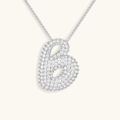 Diamentowy naszyjnik z inicjałem Bubble