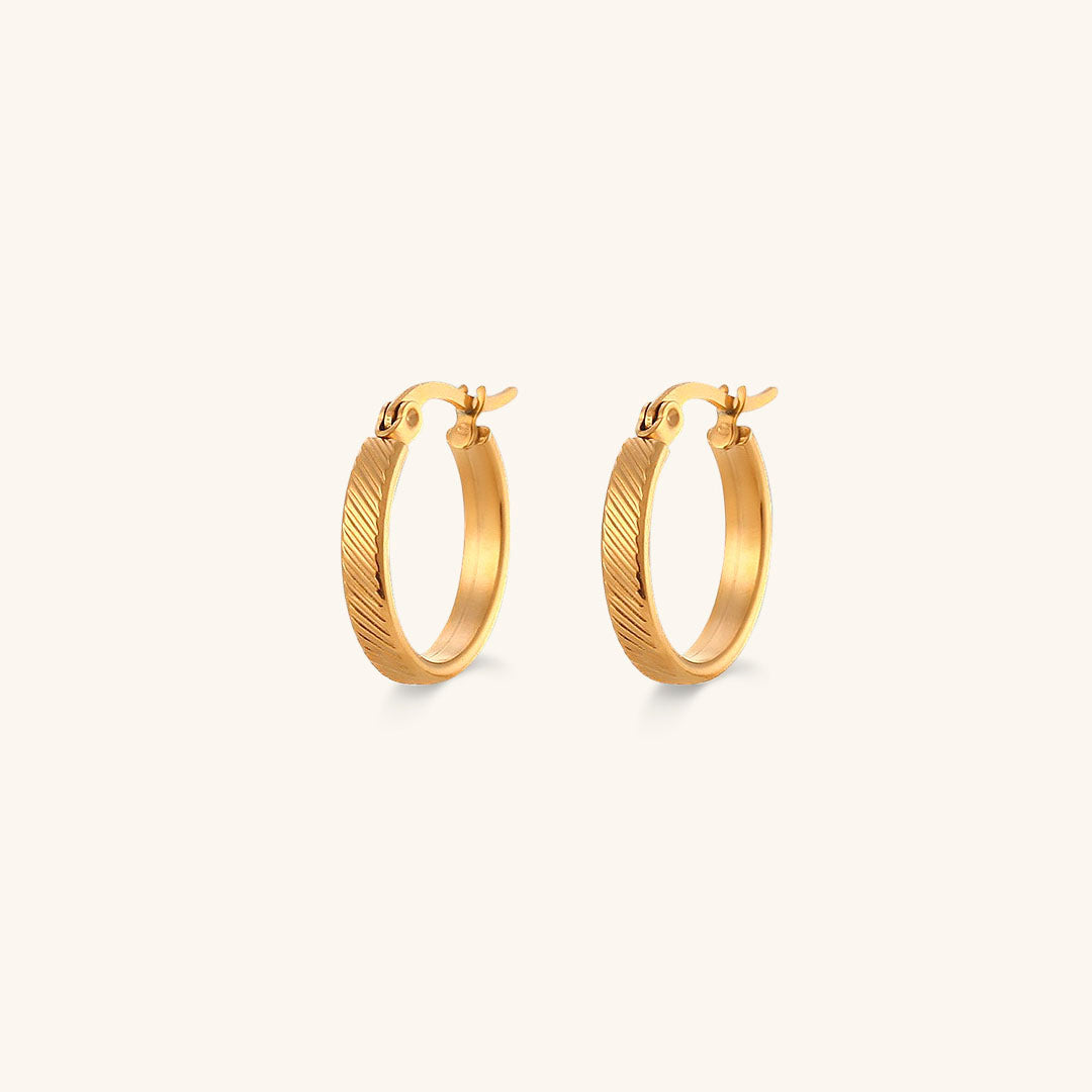 Kolczyki obręcze złote 18k eleganckie Eleanor