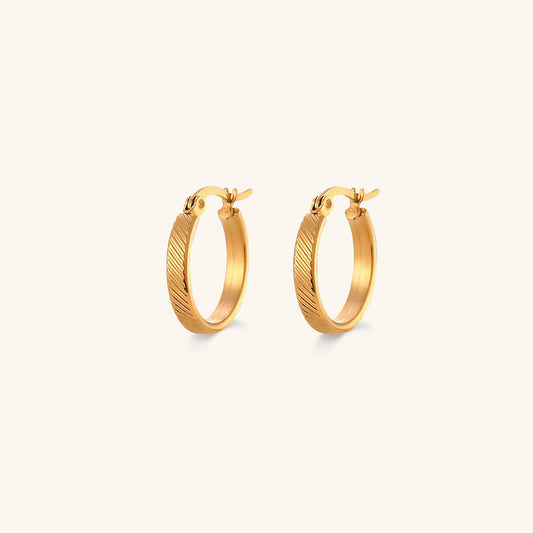 Kolczyki obręcze złote 18k eleganckie Eleanor