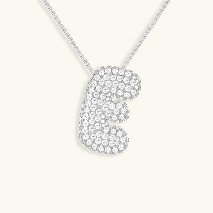 Diamentowy naszyjnik z inicjałem Bubble