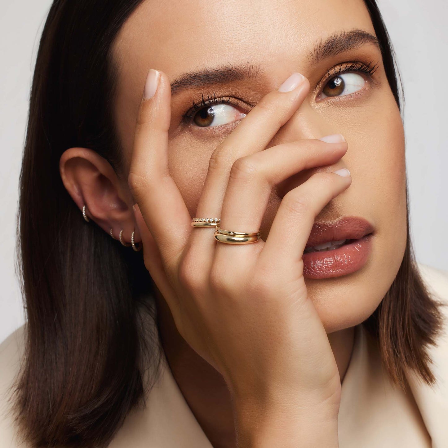 Pierścionek Diamond Slim Dome Ring