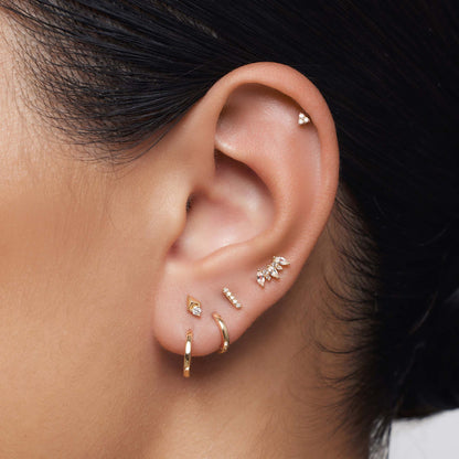 Piercing z diamentowym kolcem