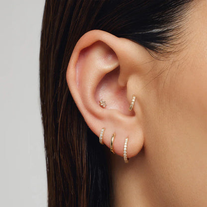 Zestaw Diamond Huggies (8 mm + 10 mm)