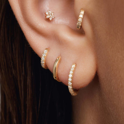 Zestaw Diamond Huggies (8 mm + 10 mm)