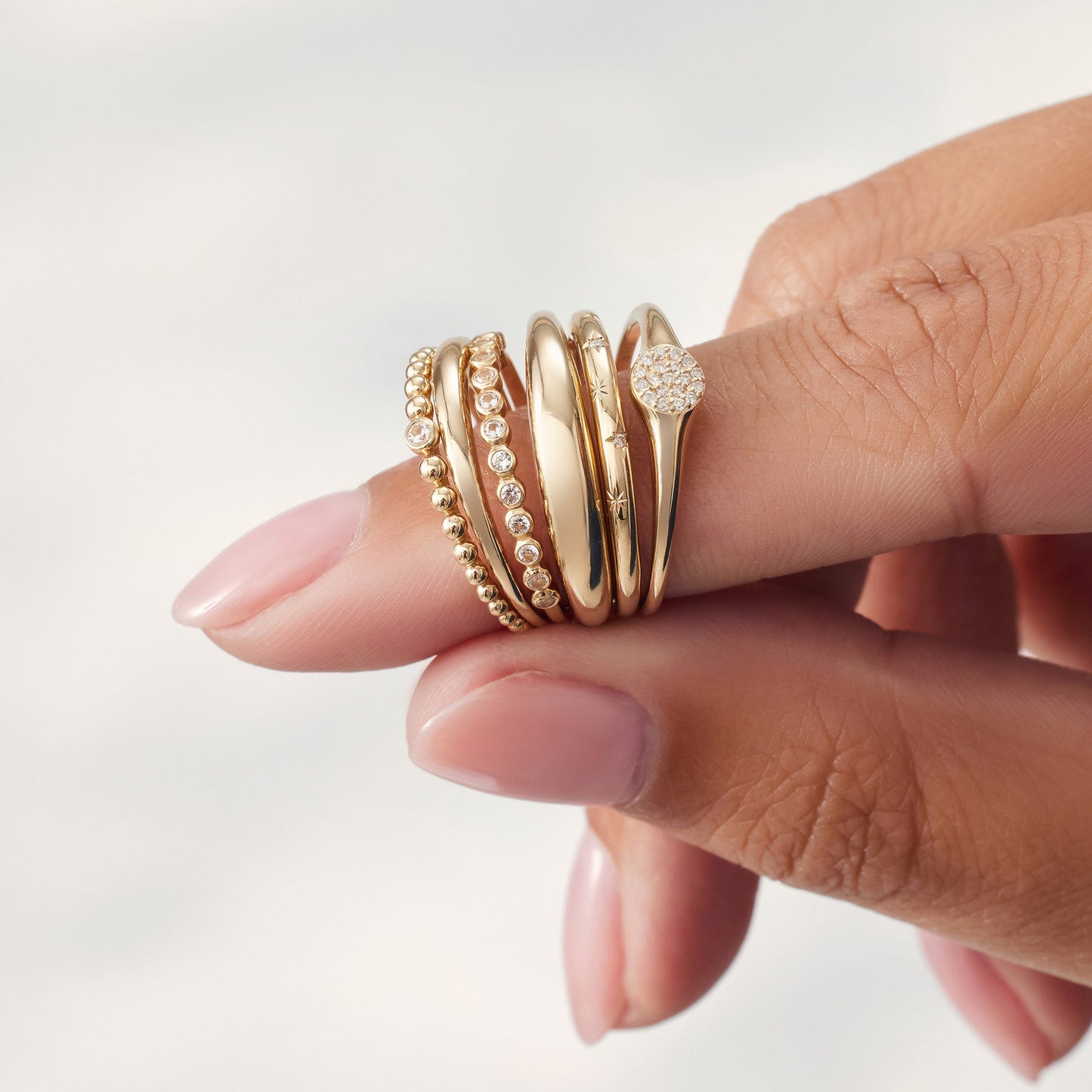 Pierścionek Diamond Slim Dome Ring