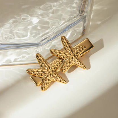 Złota spinka do włosów Tropical Starfish
