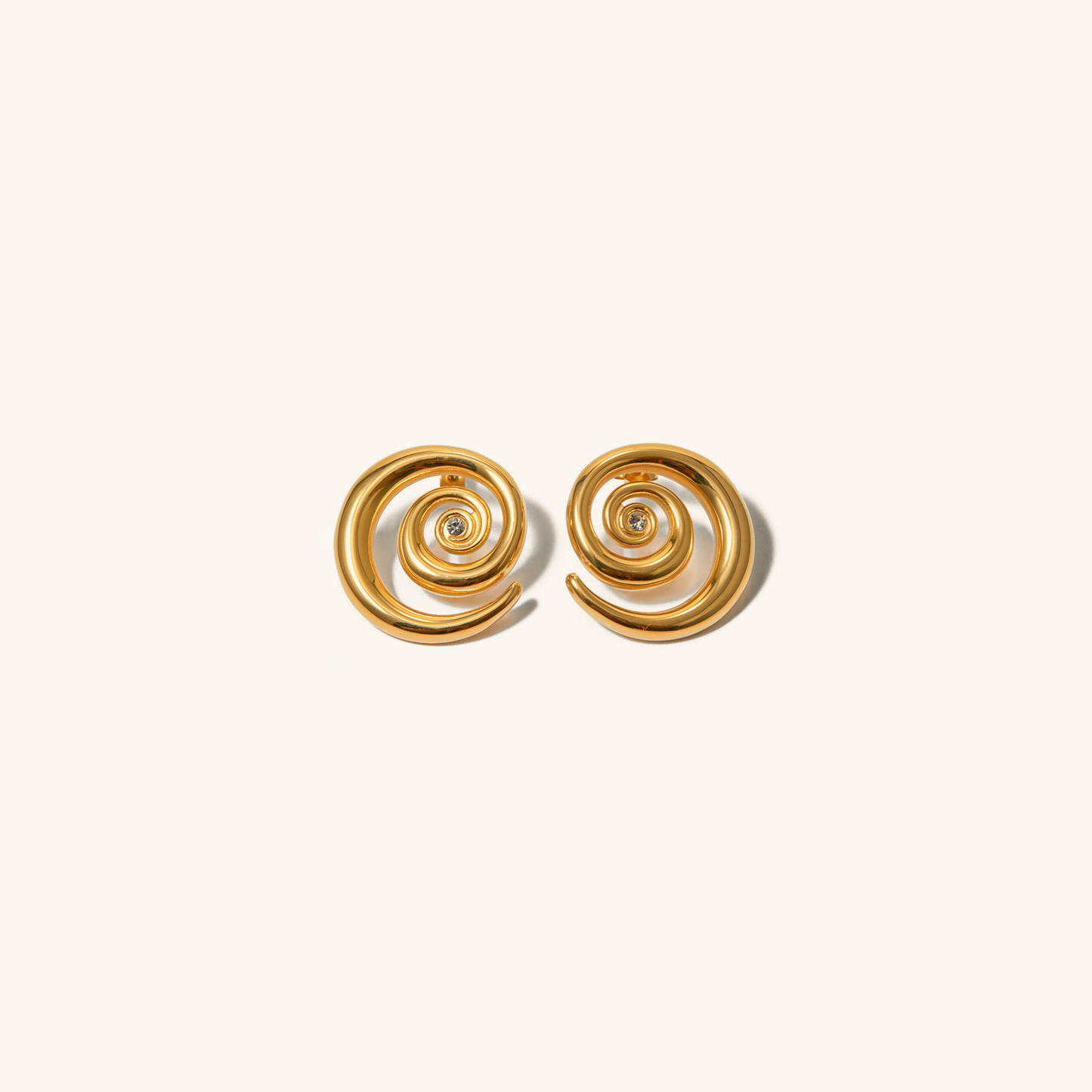 Złote kolczyki Tilly Swirl