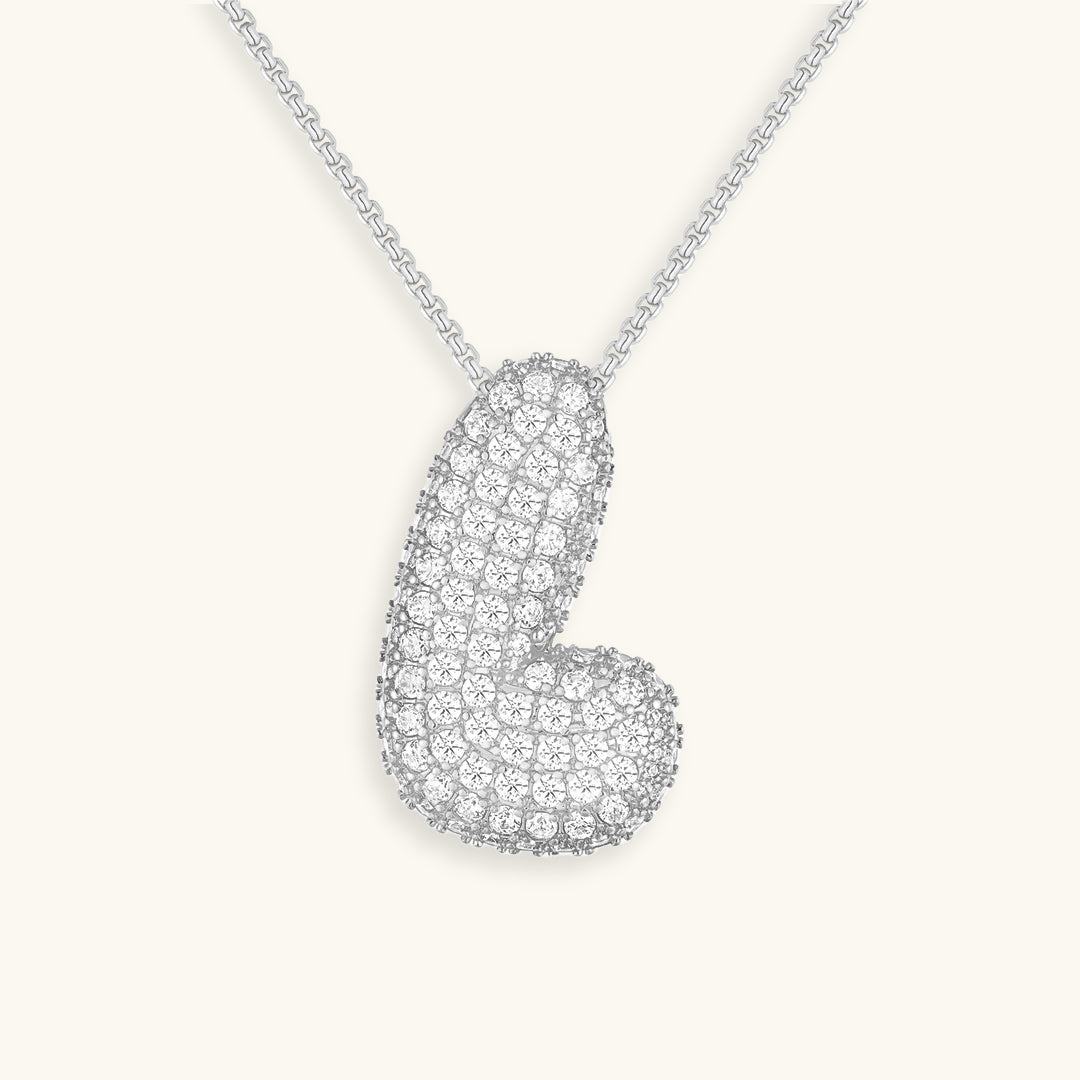 Diamentowy naszyjnik z inicjałem Bubble
