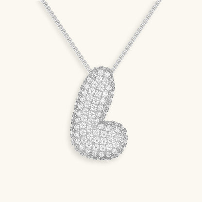 Diamentowy naszyjnik z inicjałem Bubble