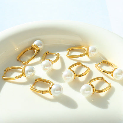 Geometryczne kolczyki z perłami Veers