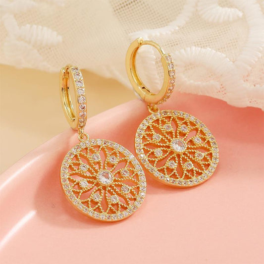 Złote kolczyki Kalejdoskop