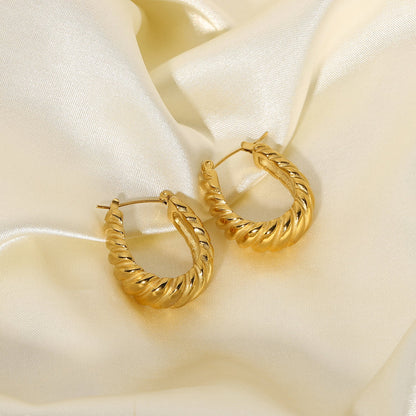 Kolczyki Lina pozłacane 18k – elegancki blask