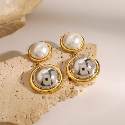 Kolczyki Avery Pearl Dome