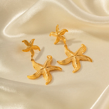 Kolczyki rozgwiazdy złote 18k eleganckie