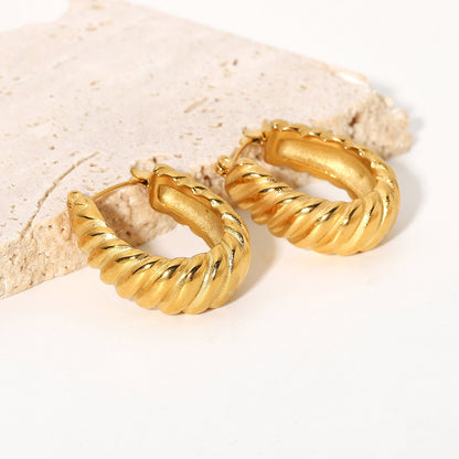 Kolczyki Lina pozłacane 18k – elegancki blask