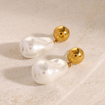 Kolczyki Ariana Chunky Pearl Drop Earrings