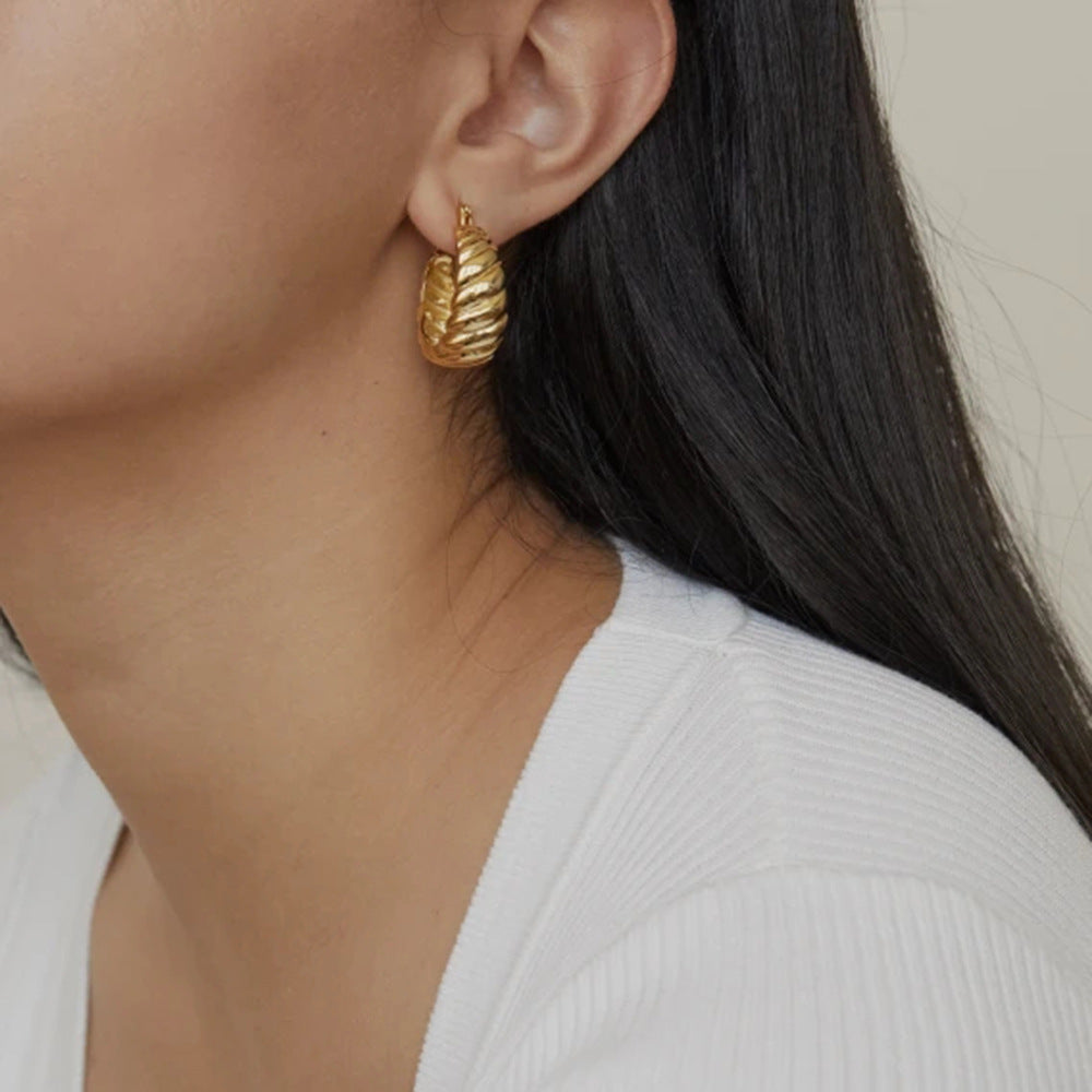 Kolczyki Lina pozłacane 18k – elegancki blask