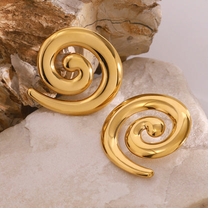 Złote kolczyki Zarya Spiral