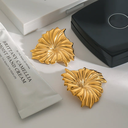 Złote kolczyki Rafaela Sculpted Petal