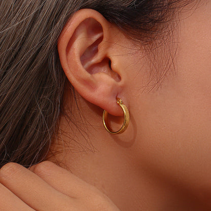 Kolczyki obręcze złote 18k eleganckie Eleanor