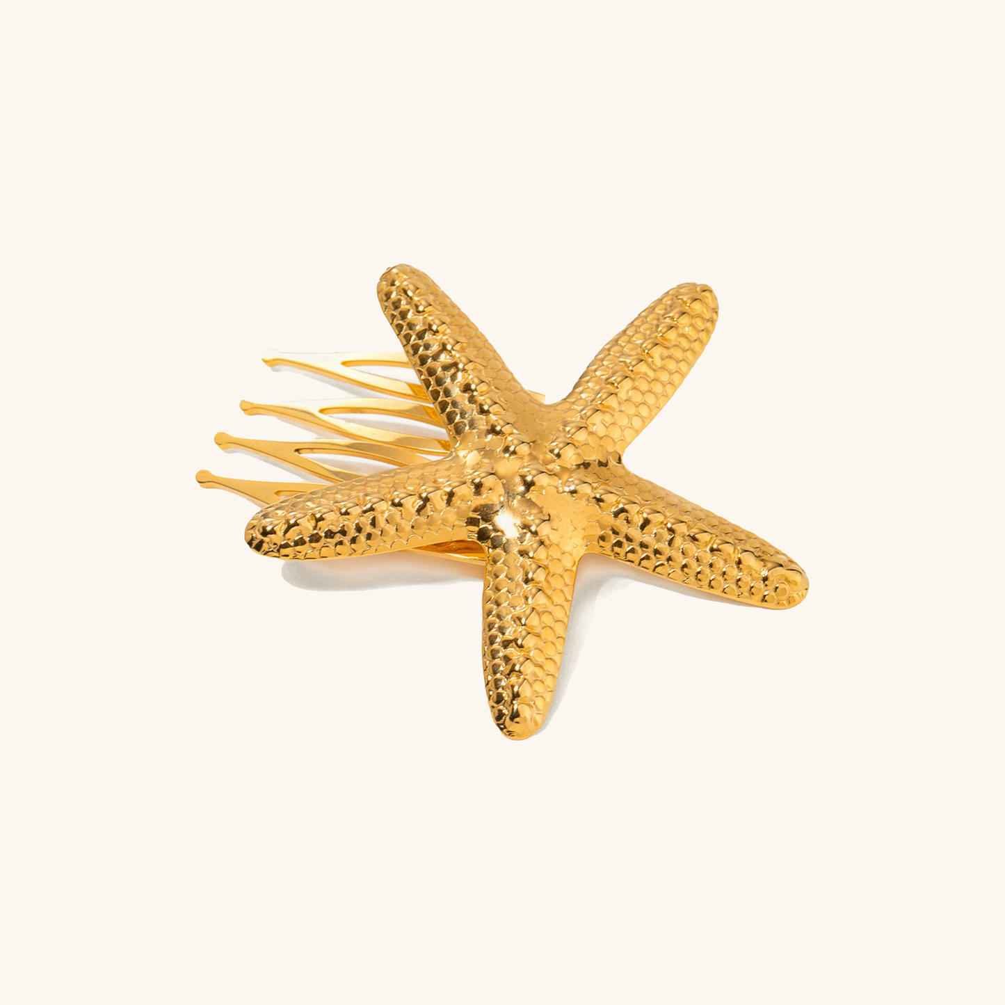 Złoty grzebień do włosów Dewdrop Starfish