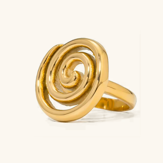 Złoty pierścionek Christy Spiral