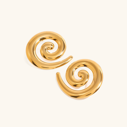 Złote kolczyki Zarya Spiral
