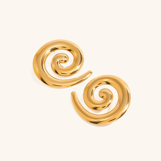 Złote kolczyki Zarya Spiral