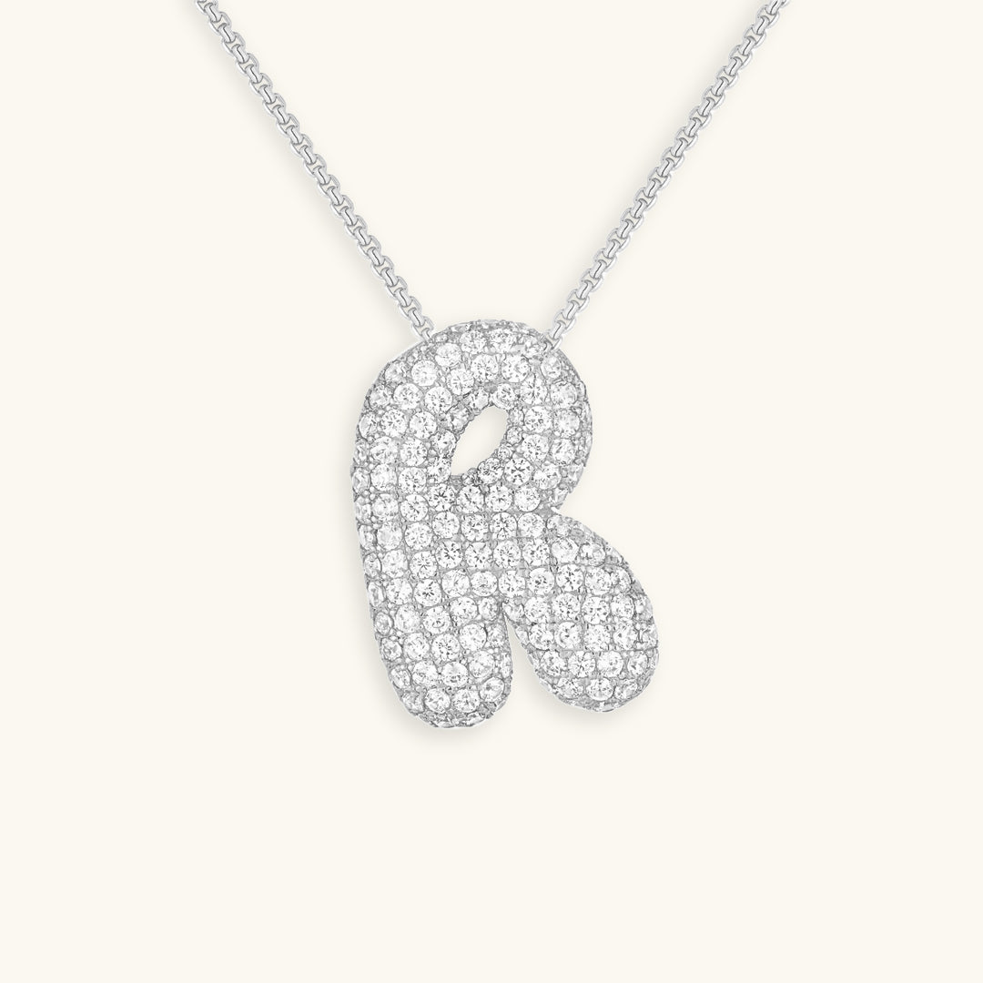Diamentowy naszyjnik z inicjałem Bubble