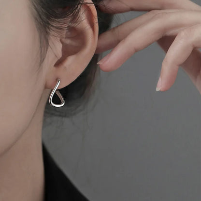 Ayla | Koreańskie srebrne szpilki Hoop Studs