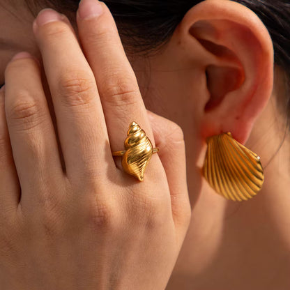 Złoty pierścionek Ohana Sea Conch