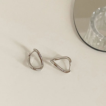 Ayla | Koreańskie srebrne szpilki Hoop Studs