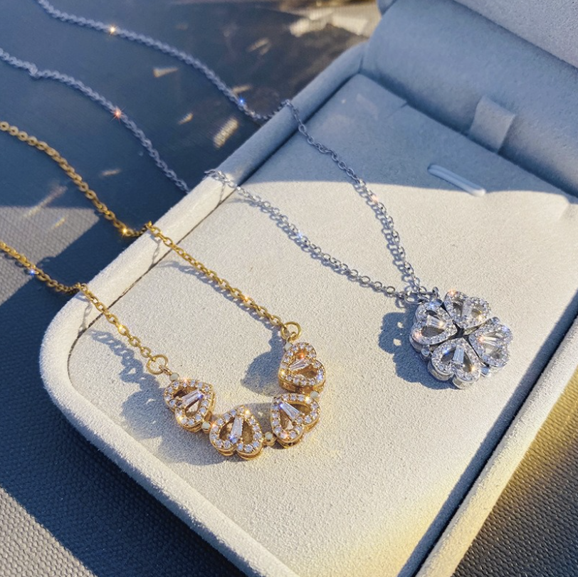 Naszyjnik z kryształowym sercem