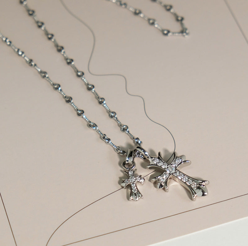 Naszyjnik z podwójnym krzyżem Vivori