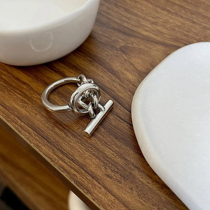 Regulowany designerski pierścionek ze srebra 925